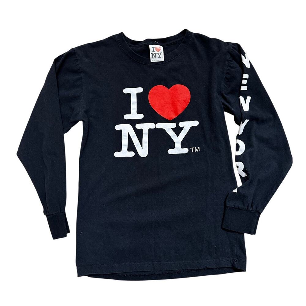 Long Sleeve I Love Nee York Black T Shirt Size Small